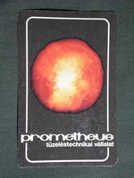 Kártyanaptár,prometheus tűzeléstechnikai vállalat,Budapest, 1979,  (8)