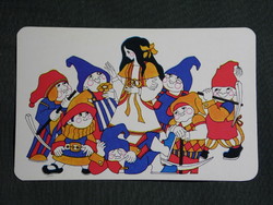 Kártyanaptár,RB Fővárosi ruházati bolt,Hófehérke gyermekruha üzletek,grafikai,Budapest , 1979,  (8)