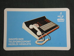 Kártyanaptár,BHG híradástechnikai vállalat,Budapest,telefonközpont, 1979,  (8)