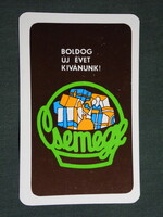 Kártyanaptár,Csemege élelmiszer ABC áruházak,grafikai,reklám címer, 1979,  (8)