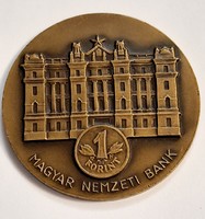Magyar Nemzeti Bank bronz emlékérem 1968