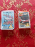 Tűzoltó autós retro kártyajáték 2 csomag - Komplett kártya csomagok eredeti dobozukban