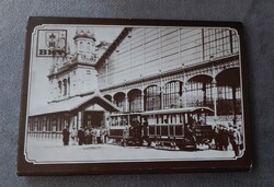 Régi BKV kiadvány 1986.- 10 db képeslap régi közlekedési eszköz (villamos ) képeslap fotója mappában
