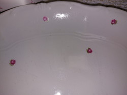 Zsolnay rózsamintás porcelán kínáló, asztalközép