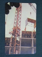 Kártyanaptár,Eger Tanácsi építőipari vállalat,daru,panelház 1980,  (8)