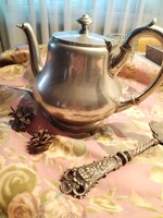Ezüstözött,alpakka - teás kiöntő  / a klasszikus elegancia jegyében