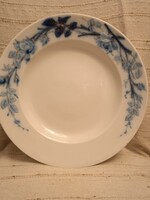 Kerek porcelán kínáló tál / Carlsbad/ jelzéssel, kék dekorral