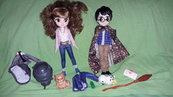 Eredeti Spin Master Harry Potter 20 cm-es Deluxe Harry Potter és Hermione Gringer BABA figura EGYBEN