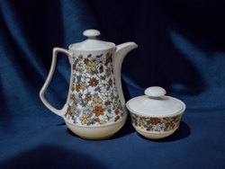 JL MENAU német porcelán teakiöntő és cukortartó