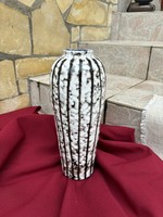 29.5 cm Gyönyörű retro szürke kerámia  váza , nosztalgia,  Hódmezővásárhelyi midcentury modern