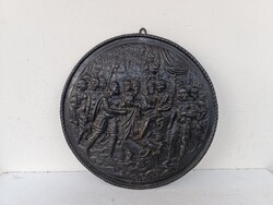 Öntöttvas kép antik római történelmi jelenet Julius Caesar öntött vas öntvény 642 1235