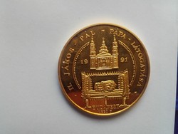 Bognár György - Lebó Ferenc - II. János Pál pápa látogatása Budapest 1991 emlékérem
