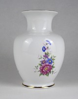 1T858 Virág mintás Hollóházi porcelán váza 17 cm