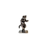 Ezüst gitáros cica miniatűr figura (ZAL-Ag103108)