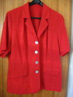 Piros nyári napszövet blézer  valódi gyöngyház gombokkal