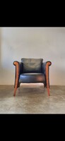 Mid century modern bőr fotel