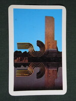 Kártyanaptár,Szeged Tourist idegenforgalmi hivatal,emlékmű, 1980,  (8)