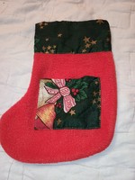 Mikulás csizma, Christmas stockings, kb. 23 cm plüssfigura , Alkudható