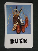 Kártyanaptár,Fővárosi fekete macska cipőboltok,Budapest, 1980,  (8)
