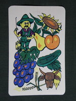 Kártyanaptár,Agroker mezőgazdasági üzlet,Szolnok,grafikai,reklám figura, 1981,  (8)