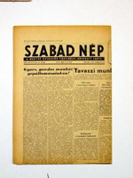 1956 október 6  /  SZABAD NÉP  /  Szülinapilap :-) Eredeti, régi ÚJSÁG Ssz.:  26122