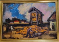 Baranyó Sándor - Kukorica góré, 120x80 cm