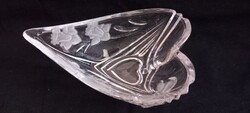 Walther Glass szív alakú üvegtál
