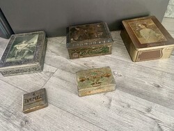 Retro fém dobozok, Berndorf Arthur Krupp evőeszközök doboz, ritka zöld színben