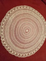 Régi, kerek csipke terítő