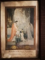 Elsőáldozó emléklap, róm. kat. 1934, sváb felirattal