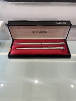Vintage Parker “45” Flighter Töltőtoll és golyóstoll készlet eredeti dobozában , jelen állapotában