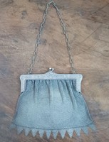 Szecessziós Ezüstözött Fém Estélyi Táska Antik