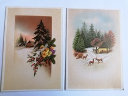 Képeslap anno... Hatvany Józsefné másolata - 2 db kinyitható karácsonyi képeslap