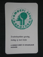 Kártyanaptár,Somogyi EFAG faipari vállalat,Kaposvár,fafeldolgozó,reklám címer, 1982,  (8)