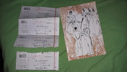 EREDETI CCCP CSAJKOVSZKIJ-ANYEGIN OPERA (Евге́ний Оне́гин) szovjet műsörfüzet+4db belépőjegy KREML