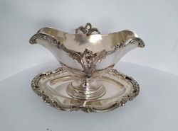 Silver baroque sauce bowl sauce serving bowl