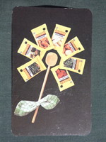 Kártyanaptár,Compack csomagoló vállalat,fűszerek, 1982,  (8)