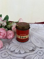 Ceylon tea tartó pléh fém falusi paraszti