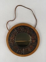 1T920 Retro Industrial Zodiac Wall Mirror 19.3 cm