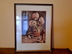 Ismeretlen készítő: színezett rézkarc virágok