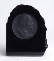 1R533 Vlagyimir Iljics Lenin obszidián emléktárgy 13 cm