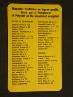 Kártyanaptár,Somogy megye Patyolat,Kaposvár,Igal,Kadarkút,Adoncs,Kutas,Karád,Böhönye, 1982,  (8)