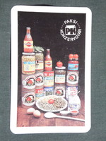 Kártyanaptár,Paks konzervgyár,Paradicsom ital, 1982,  (8)