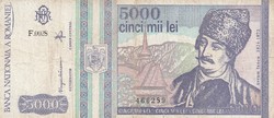 ROMÁNIA, 5.000 lei (1993) F0028