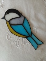 Tiffany cinege madár ablakdísz 2.