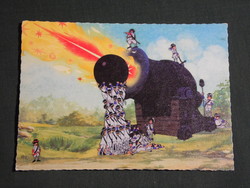 Képeslap,MOKÉP,mozi,Pannónia filmstúdió,Szaffi rajzfilm,grafikai rajzos, 1985