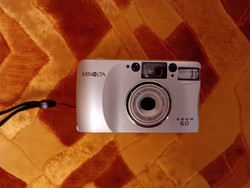 OLCSÓN! JAPÁN, JÓ MINŐSÉGŰ MINOLTA FÉNYKÉPEZŐGÉP, ZOOM 60.EREDETI TOKJÁBAN