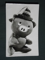 Képeslap,Bródy Vera,báb,Mazsola és Tádé bábfilm figura, 1965