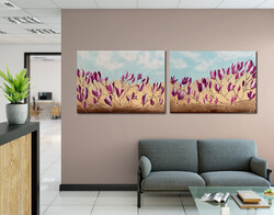 JMModernAbstract MAGNOLIA 140x50 cm-es kortárs festmény feszített vásznon