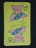 Kártyanaptár,KA-HYB ,Kaposvár Hibridsertést tenyésztő vállalat,grafikai rajzos, 1983,  (8)